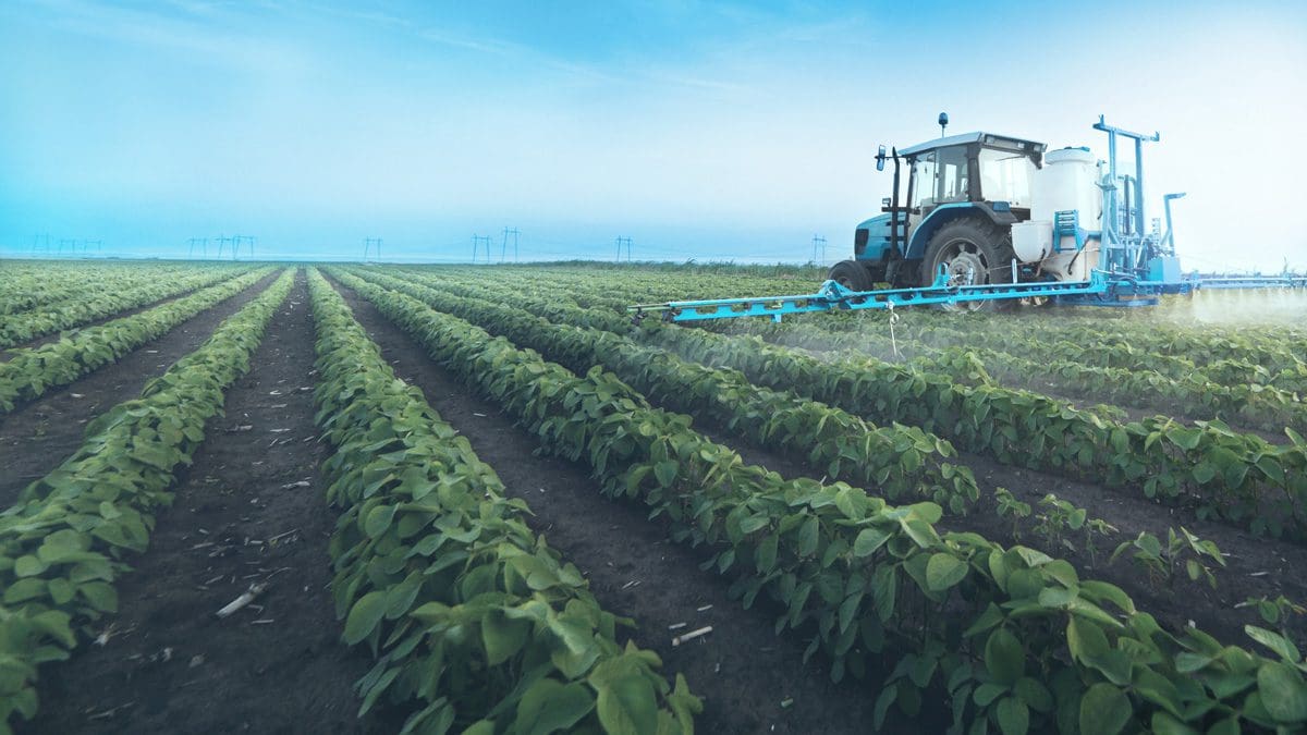 tractor in field