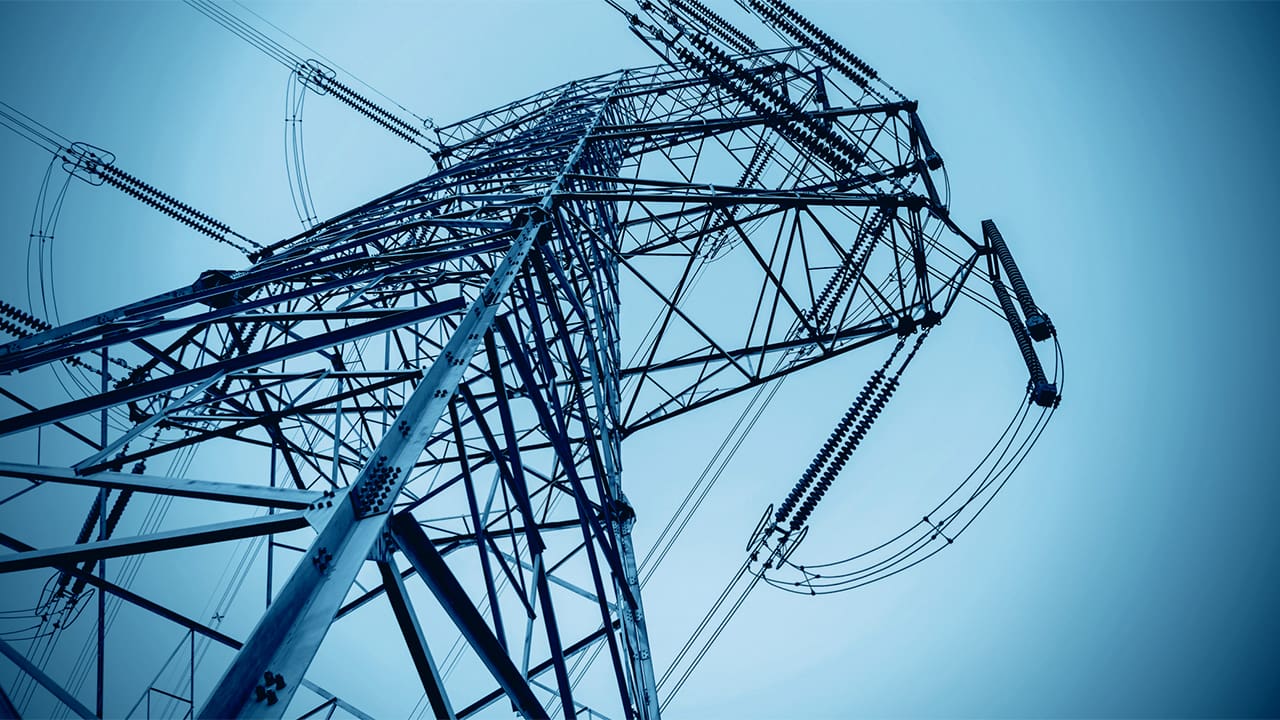 High voltage electrical tower.