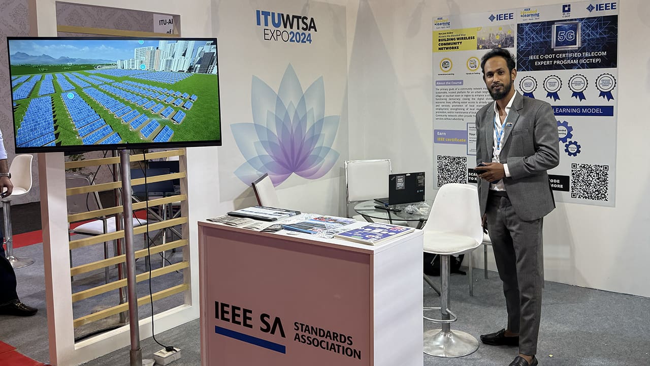 The IEEE Standards Association booth at World Telecommunication Standardization Assembly (WTSA-24).