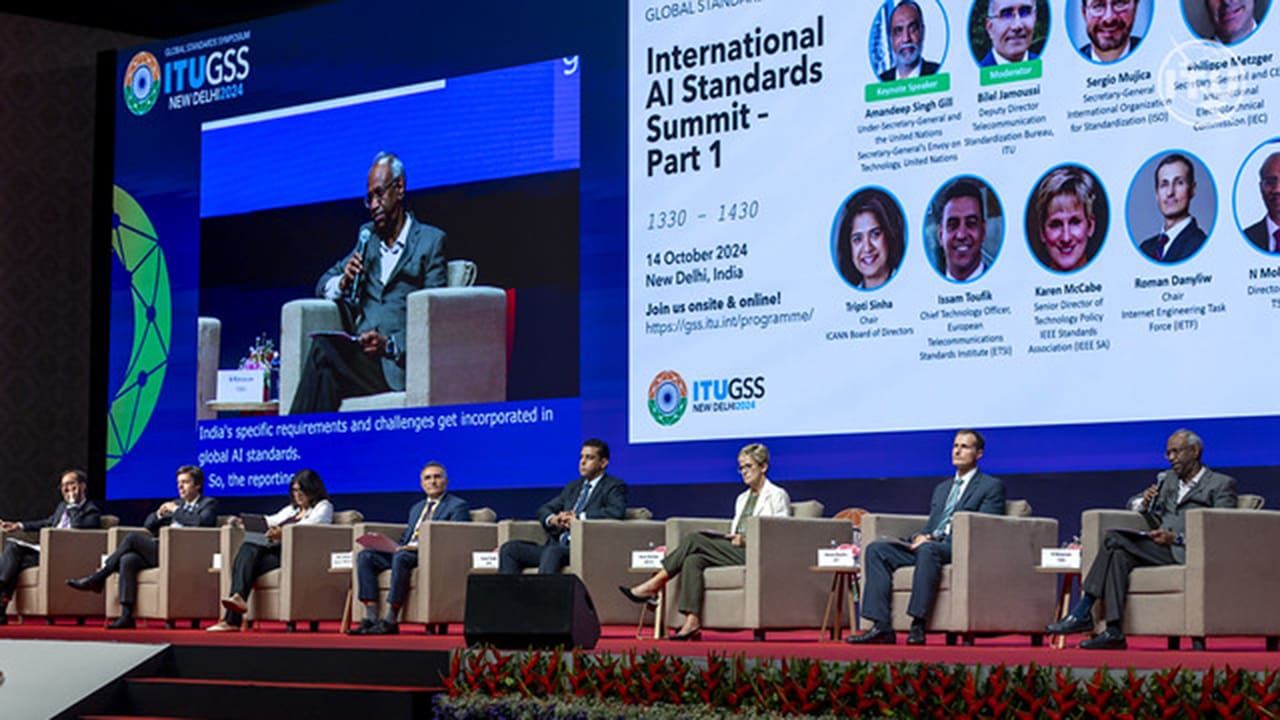 World Telecommunication Standardization Assembly (WTSA-24) Panel 1 Panelists on stage.