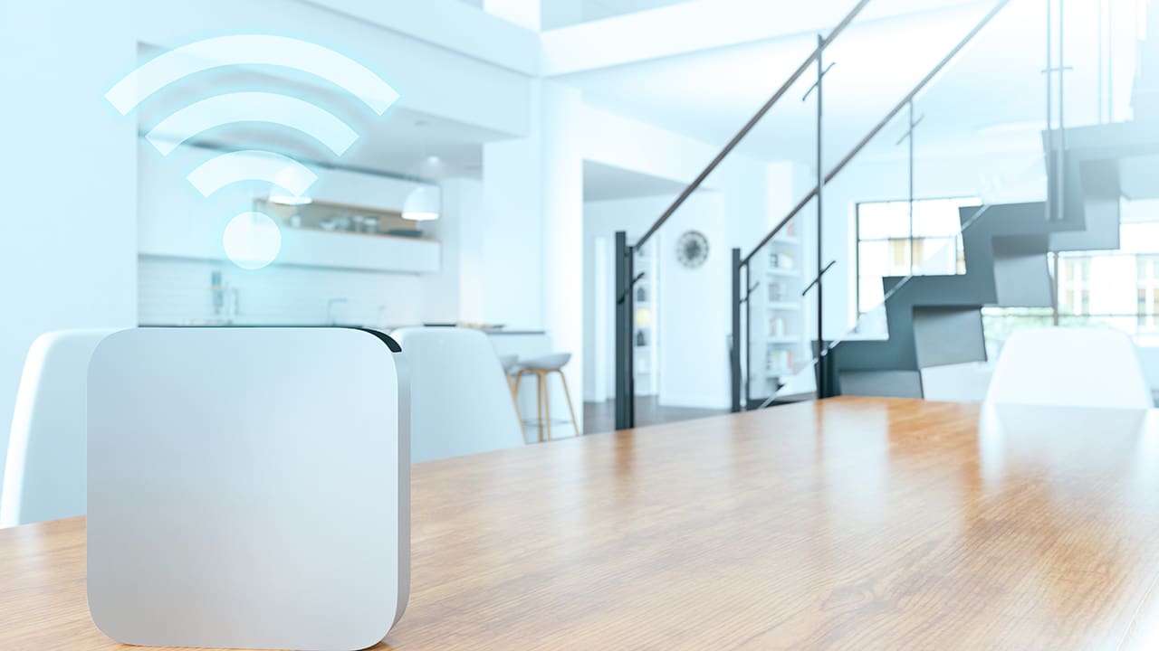 Wi-Fi router in a smart home.