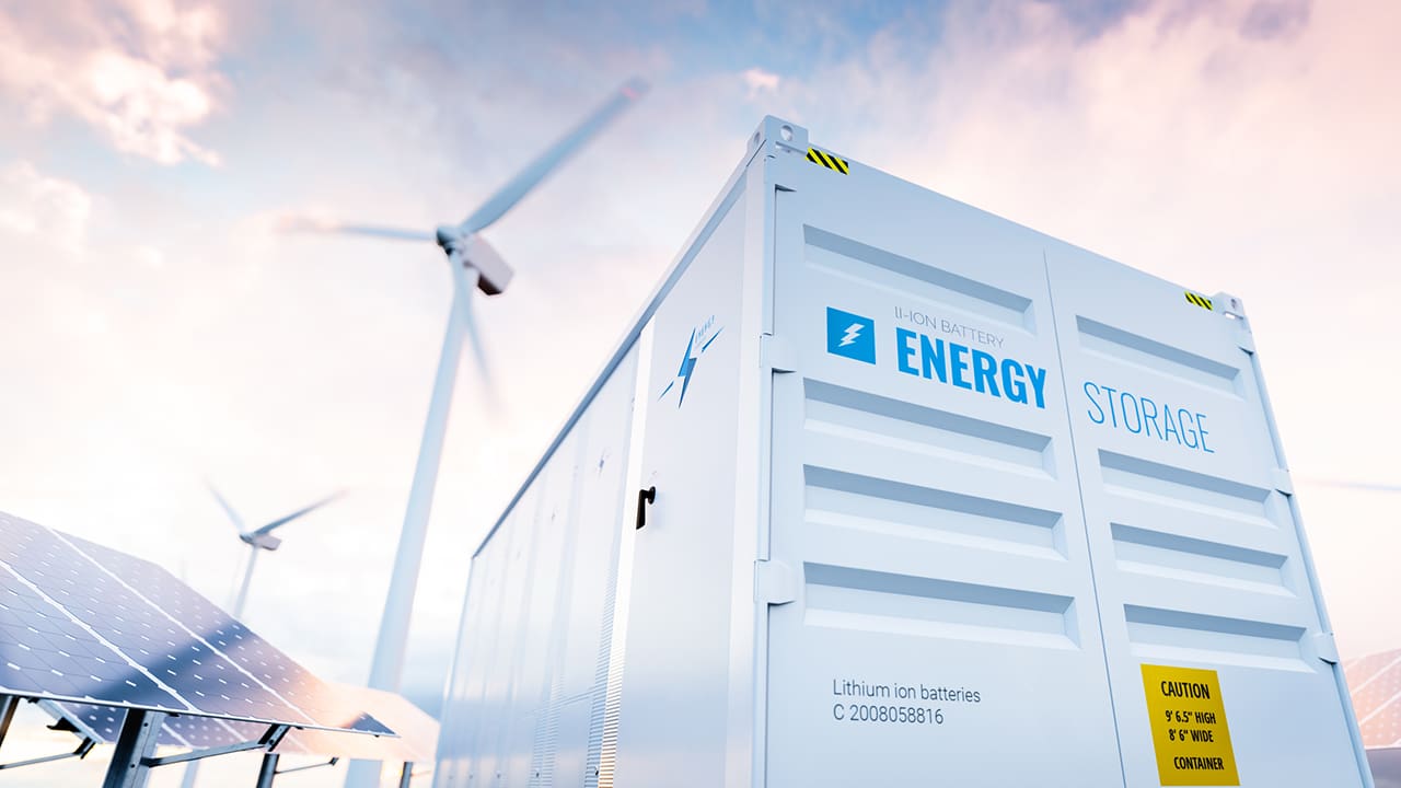 Energy storage units for wind and solar energy.