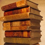 A stack of books.